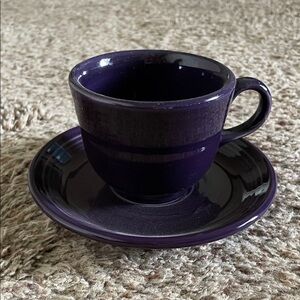 Fiestaware teacup and saucer